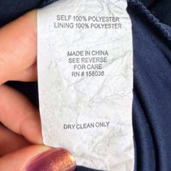 Birdy Grey Chiffon Dress Navy Blue Floor Length Maxi Bridesmaid Ball Gown Prom M - Picture 15 of 16